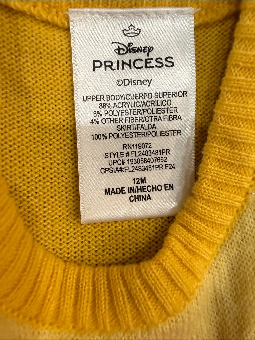 Disney bright yellow